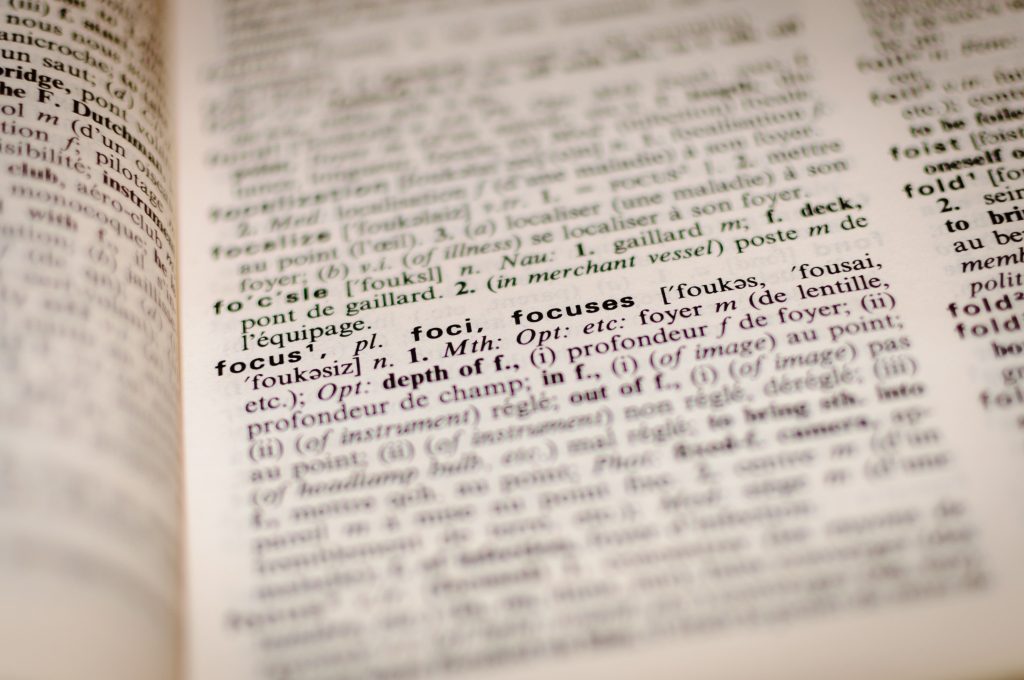 Picture of a dictionary page